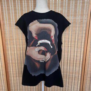 Homme + Femme Rottweiler graphic t shirt with cut off sleeves